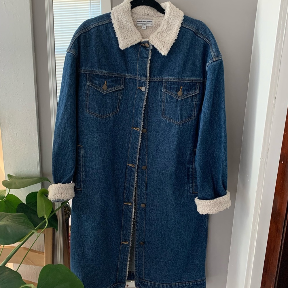 AMERICAN APPAREL | long denim duster